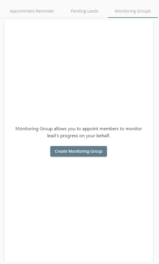 Monitoring Group tab