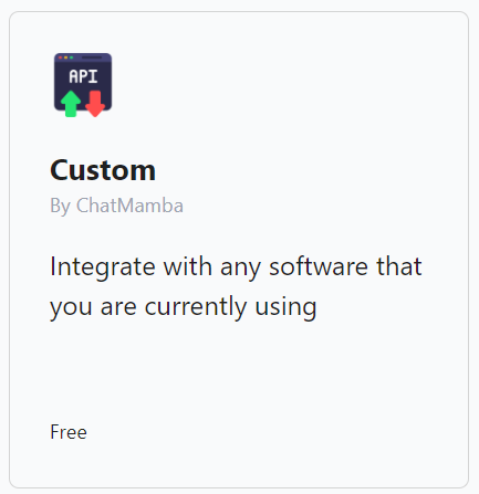 Custom Integration