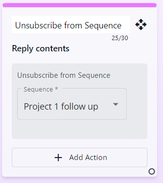 Unsubscribe from Sequence