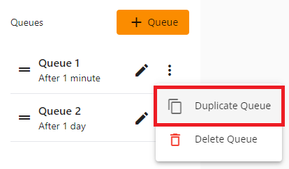 Duplicate queue